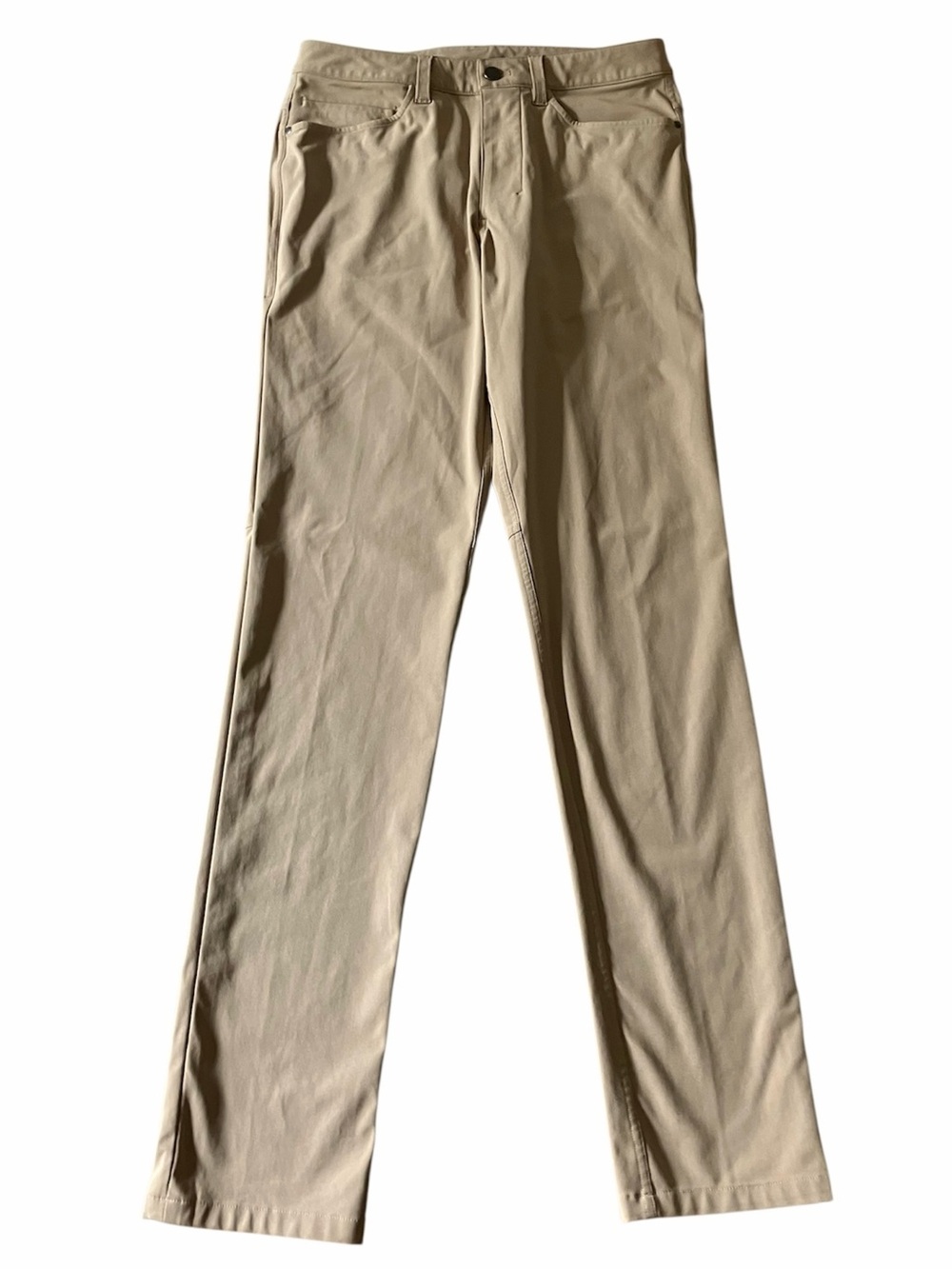 Lululemon ABC Pant 28 Classic Fit Warpstreme Khaki Tan Mens Comfort Pants
